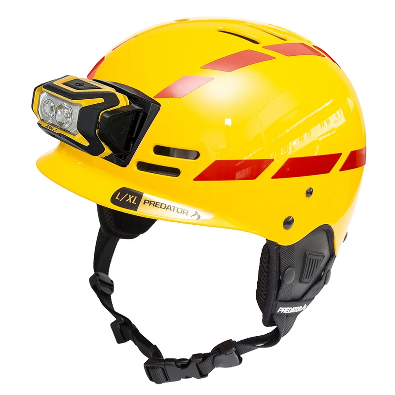 Predator FR7-W Half Cut Helm - gelb - mit Petzl ARIA 2 (mit Batterie)