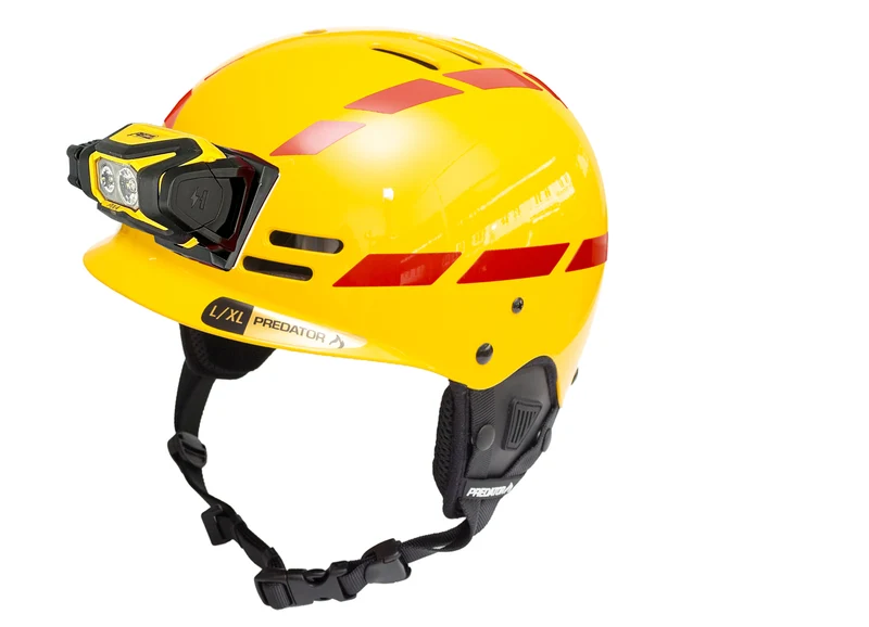 Predator FR7-W Half Cut Helm - gelb - mit PIXA R (mit Core-Pro Akku)