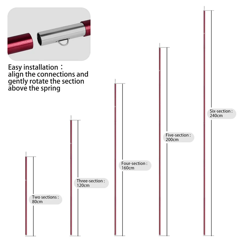 Adjustable Tent Pole - Set