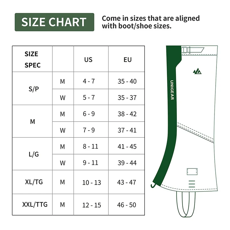 1000D Waterproof Leg Gaiters