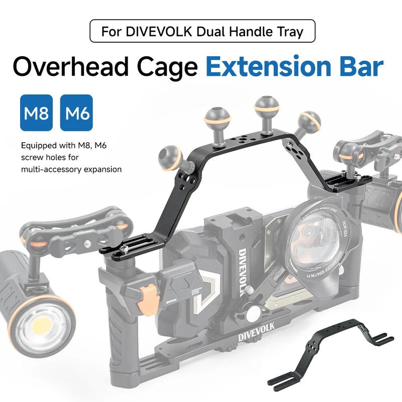 Vorbestellung: Divevolk Overhead Cage Erweiterungsstange (Aluminium-Querstrebe)