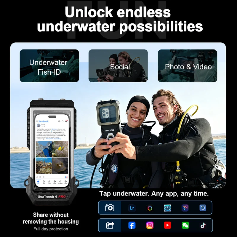 Vorbestellung: Divevolk SeaTouch 6 Pro Smartphone-Unterwassergehäuse Schwarz