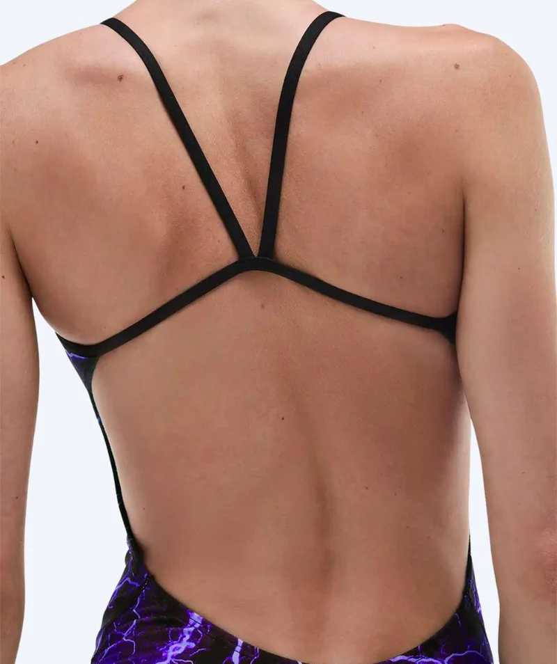 TYR Badeanzug für Damen - Durafast Elite Cutoutfit Arterix - Lila/Schwarz