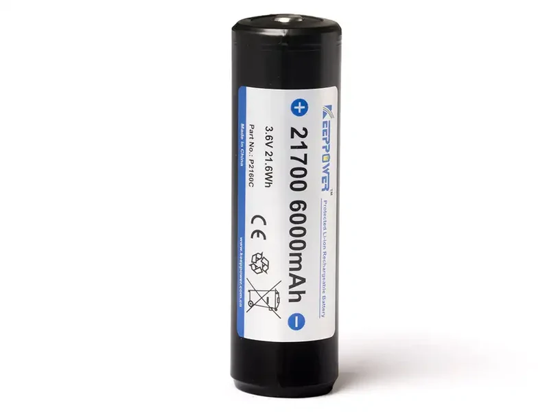 Keeppower 21700 - 6000mAh, 3,6V - 3,7V Li-Ion-Akku mit Schutzelektronik P2160C