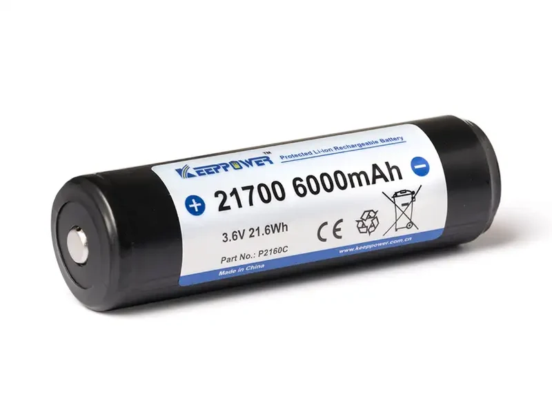 Keeppower 21700 - 6000mAh, 3,6V - 3,7V Li-Ion-Akku mit Schutzelektronik P2160C