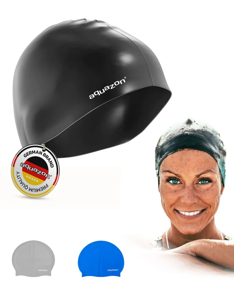 AQUAZON Premium Badekappe Damen, Herren für Erwachsene
