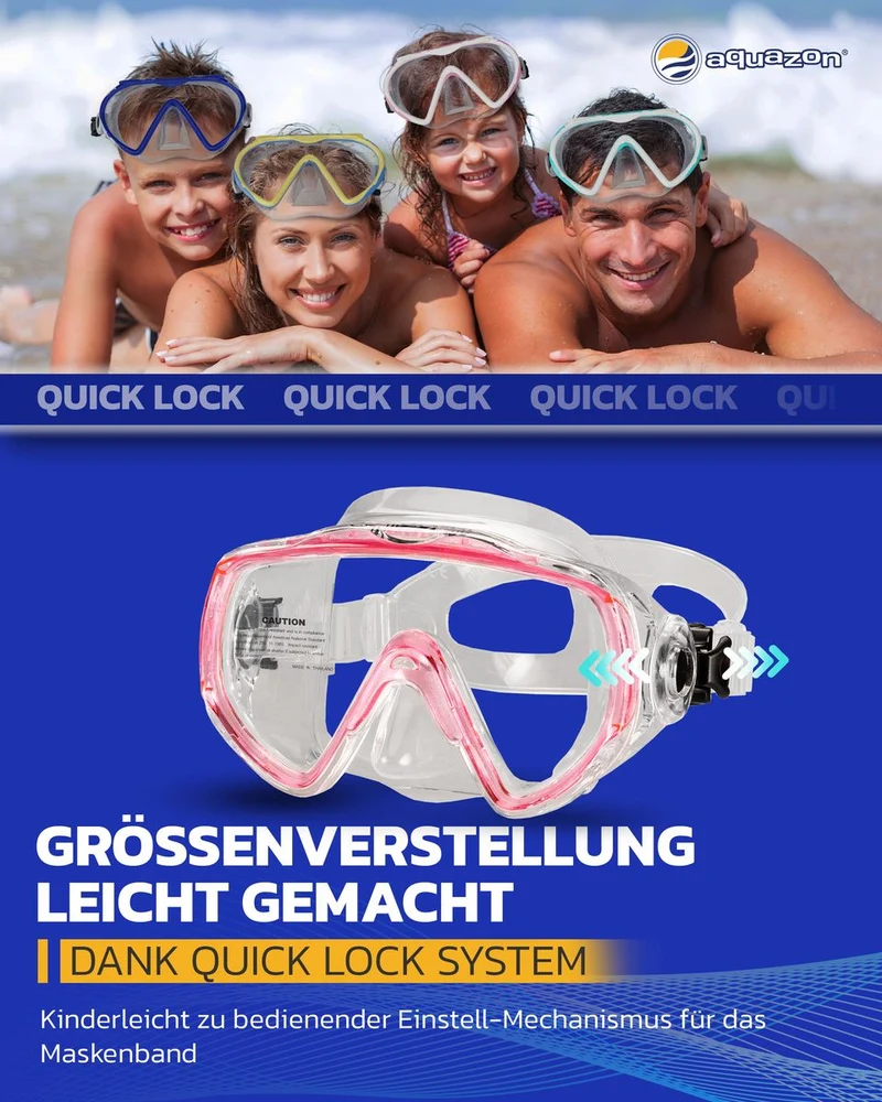 MIAMI mit Schnorchel und Flossen, Schnorchelset, für Kinder