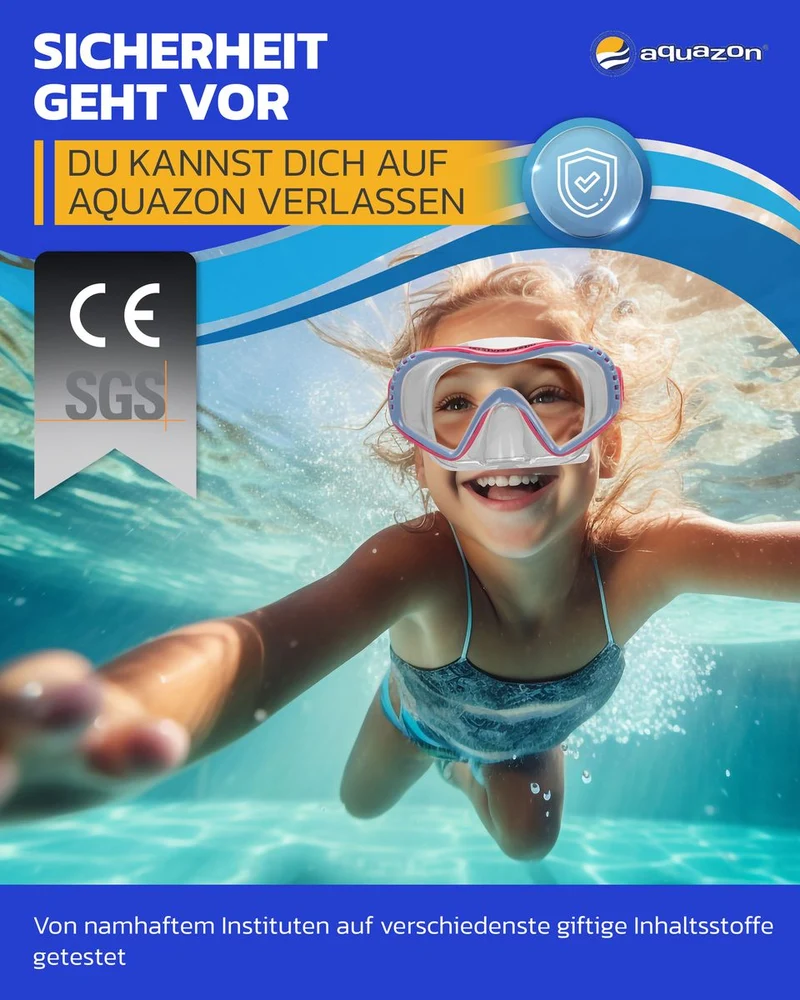 STARFISH Kinder Schnorchelbrille 7-12 Jahre mit Textil Kopfband