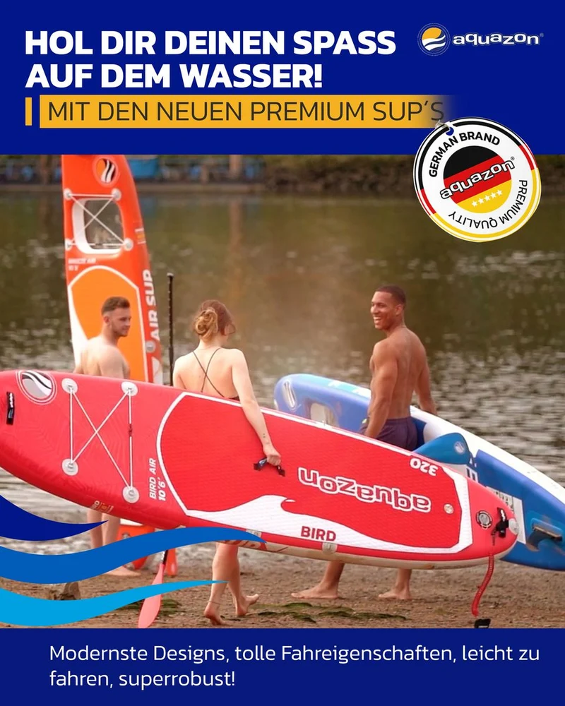 SUP Stand up Paddling Board BREEZE WINDOW 325 10'8 GFK Paddel Allround