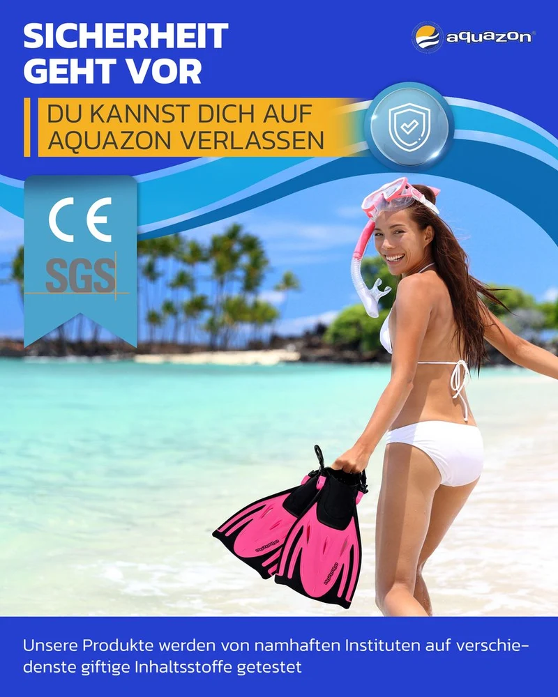 ALICANTE Schwimmflossen, Schnorchelflossen, Taucherflossen
