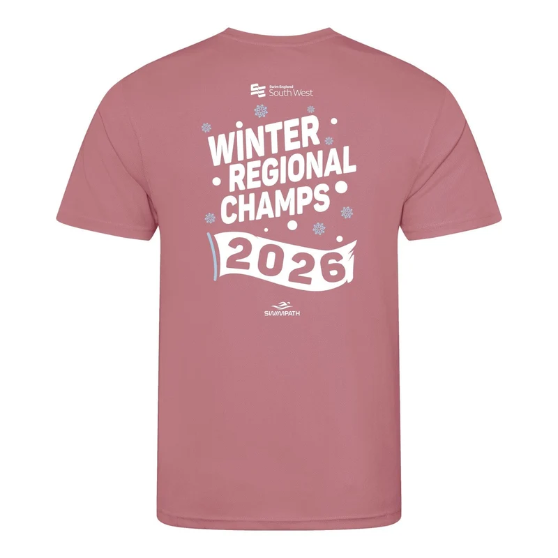 Swim England South West Winter Regional Championships 2026 T-Shirt - Dusty Pink