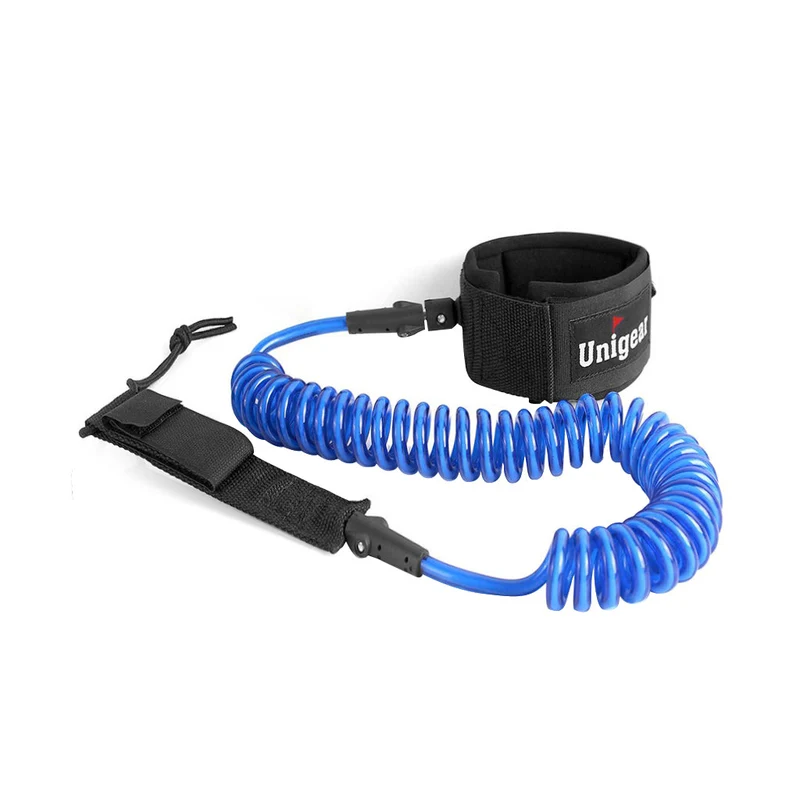 Coiled SUP Leash 10 feet with Waterproof Pouch