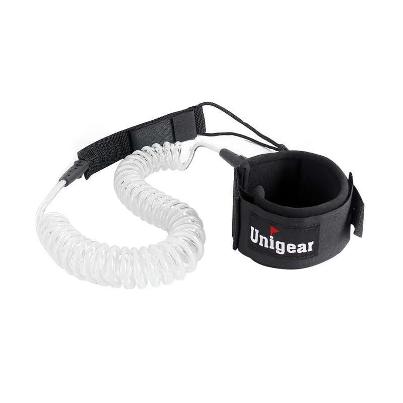Coiled SUP Leash 10 feet with Waterproof Pouch