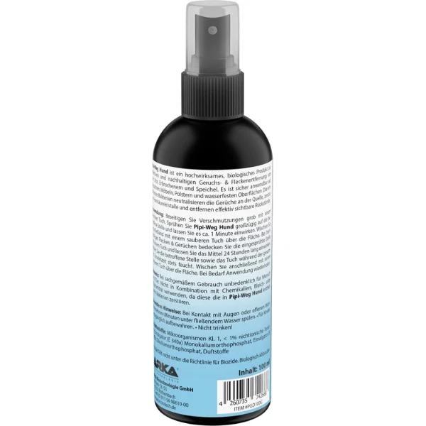 Arka Pipi-Weg Hund Geruchs- & Fleckenentferner 100 ml Für Unterwegs