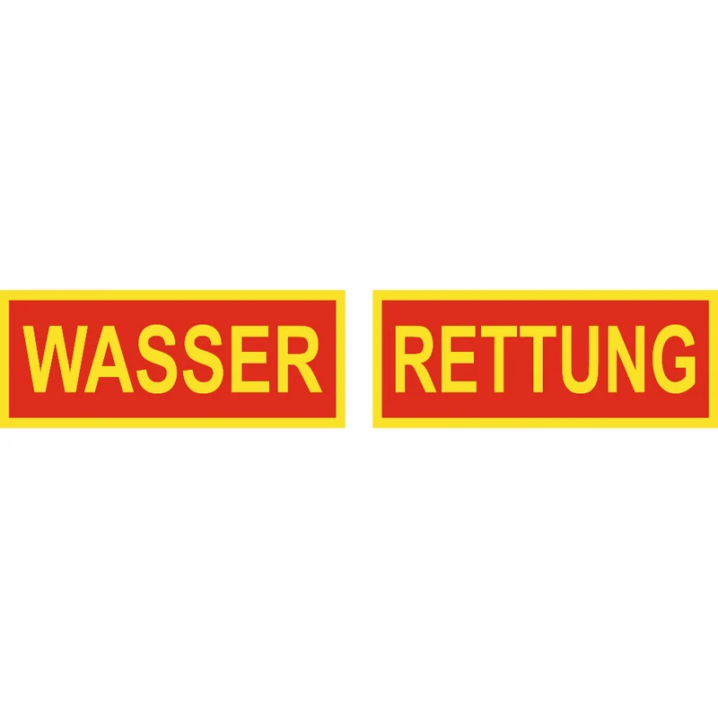 Westenbeschriftung für Palm Rescue 850/Hybrid gelb-rot