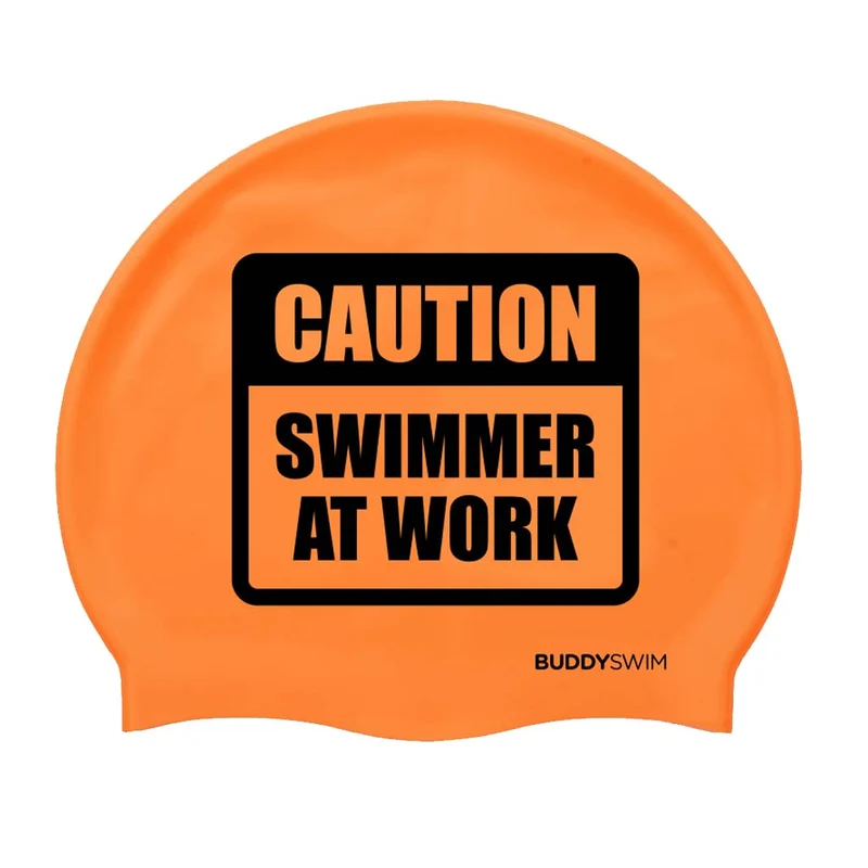 Buddyswim Silikon Badehaube - CSW schwarz/orange