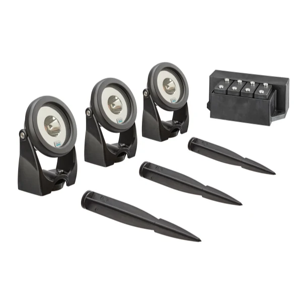 Oase LunAqua Power LED-Set 3 Kompaktes Unterwasserscheinwerfer-Set für Garten & Teich