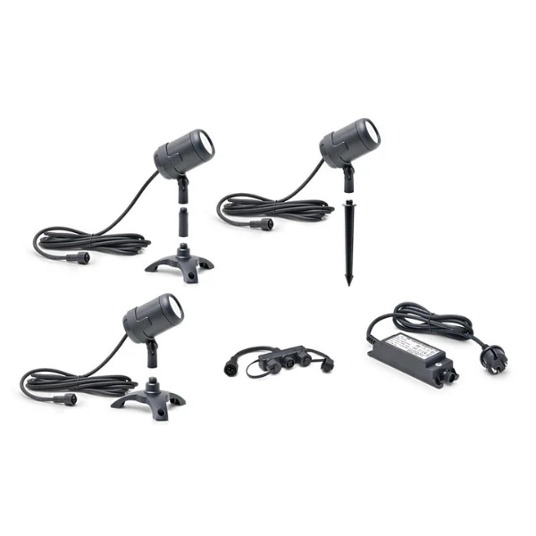 Oase LunAqua Connect M Set 3 Beleuchtungs-Komplett-Set für Garten & Teich