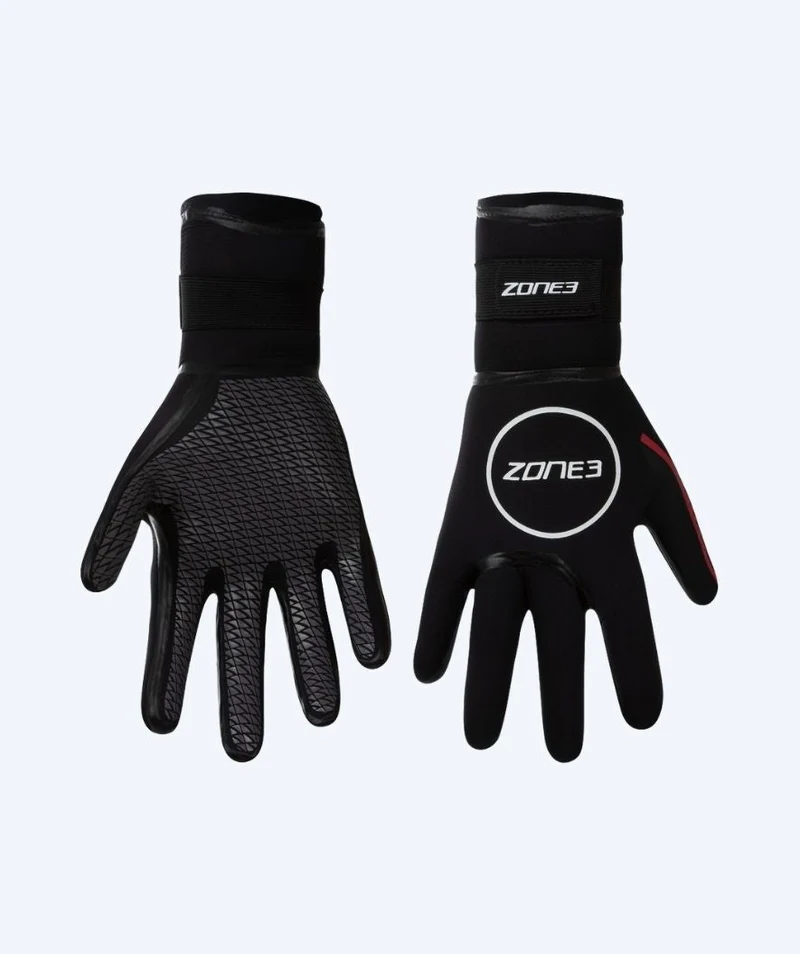 ZONE3 Neoprenhandschuhe - Heat-Tech (3.5mm) - Schwarz/Rot