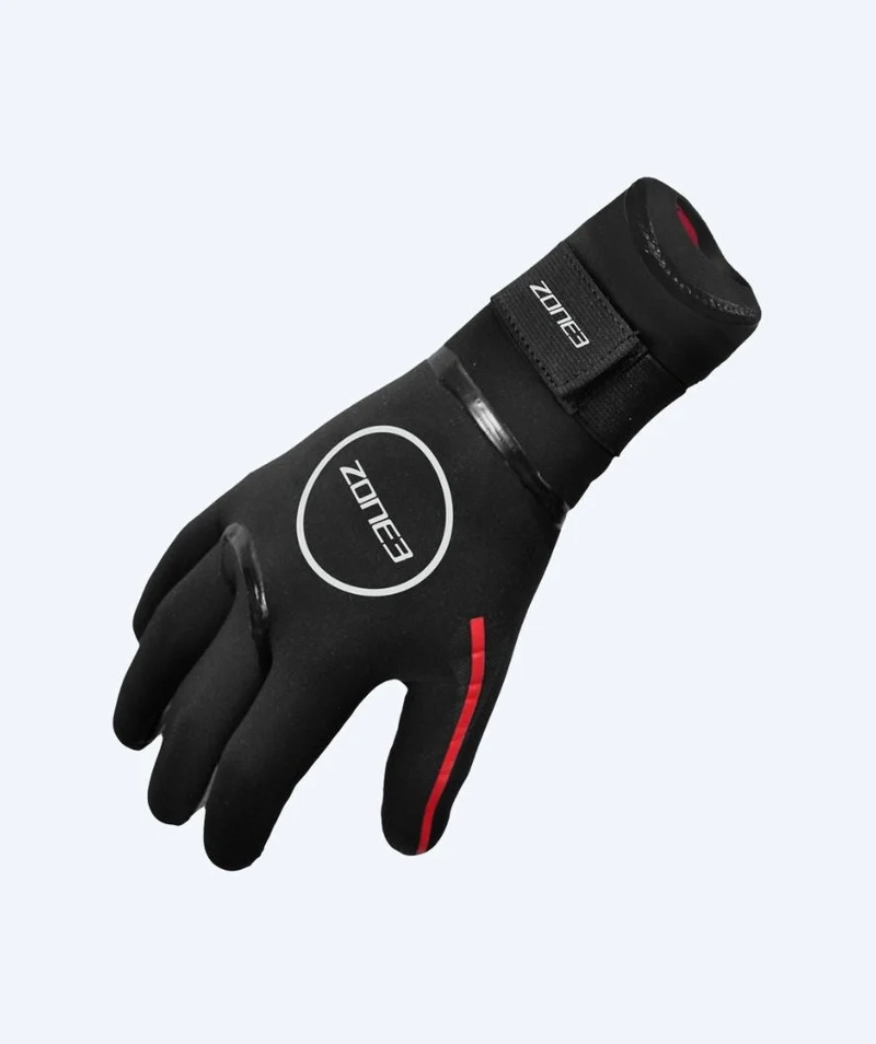ZONE3 Neoprenhandschuhe - Heat-Tech (3.5mm) - Schwarz/Rot