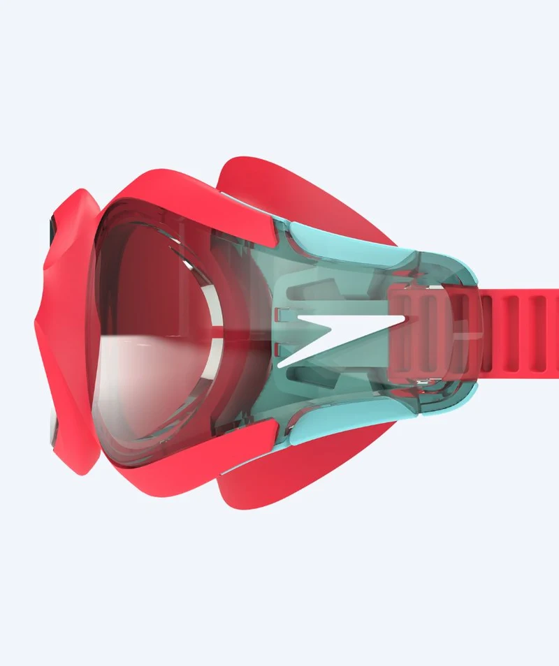 Speedo Schwimmbrille für Kinder (6-14) - Hydrosity 2.0 - Rot/Hellblau (Smoke Scheiben)