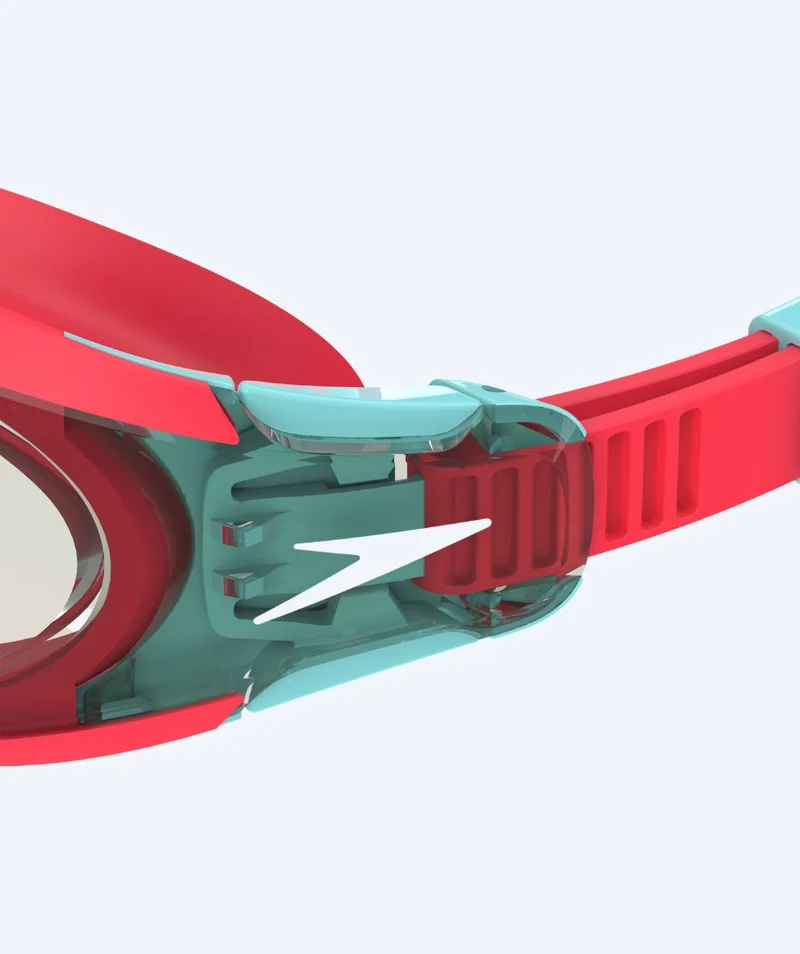 Speedo Schwimmbrille für Kinder (6-14) - Hydrosity 2.0 - Rot/Hellblau (Smoke Scheiben)