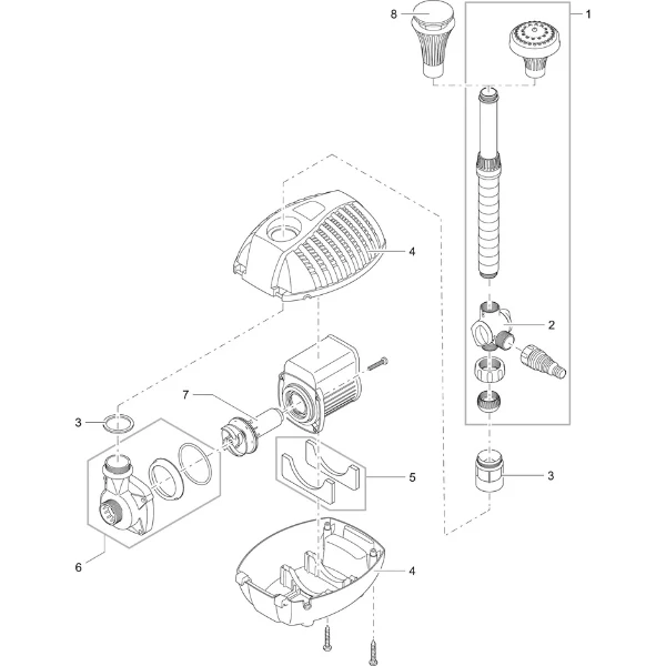 Oase Aquarius Fountain Set Eco 5500 Fontänenpumpen-Komplettset
