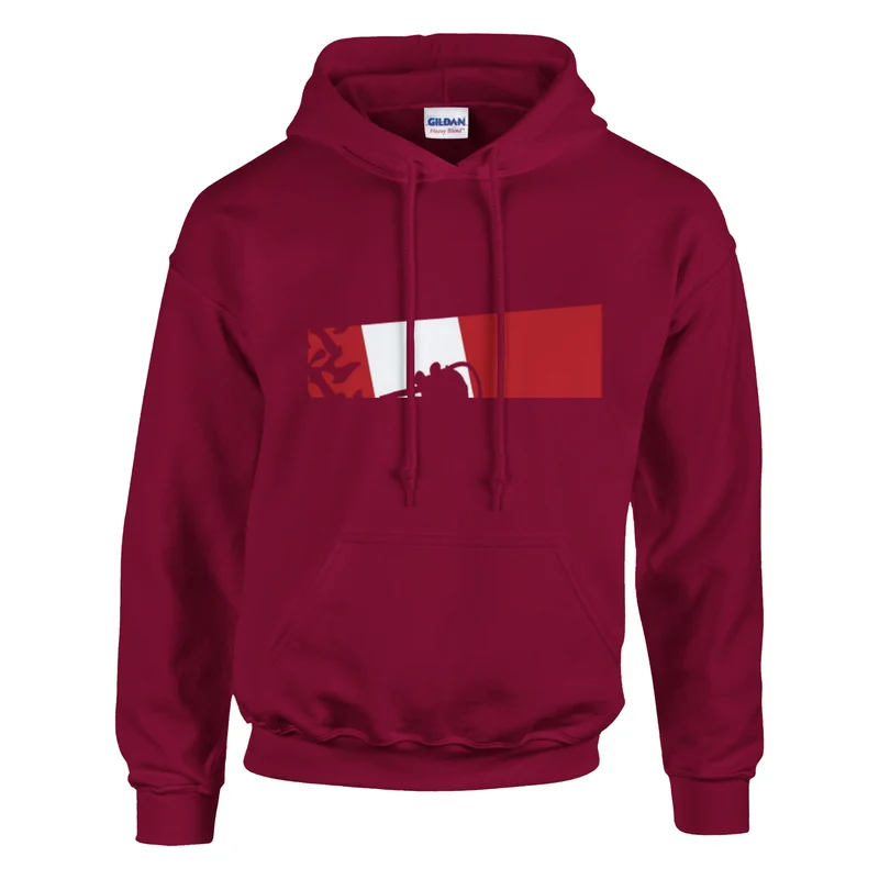 DIVE Hoodie: Maritime Eleganz in Rot-Weiß – Bequemer Taucher Kapuzenpullover mit Korallen-Motiv
