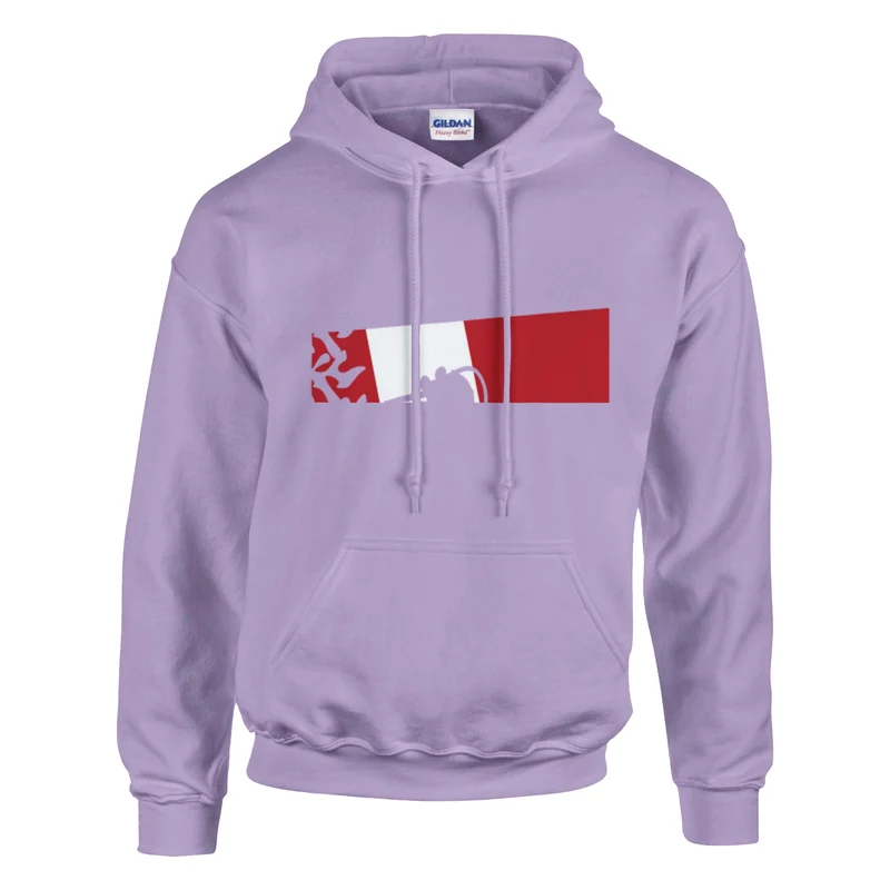 DIVE Hoodie: Maritime Eleganz in Rot-Weiß – Bequemer Taucher Kapuzenpullover mit Korallen-Motiv