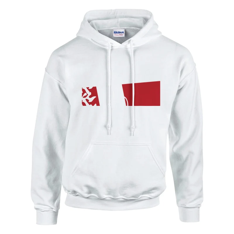 DIVE Hoodie: Maritime Eleganz in Rot-Weiß – Bequemer Taucher Kapuzenpullover mit Korallen-Motiv