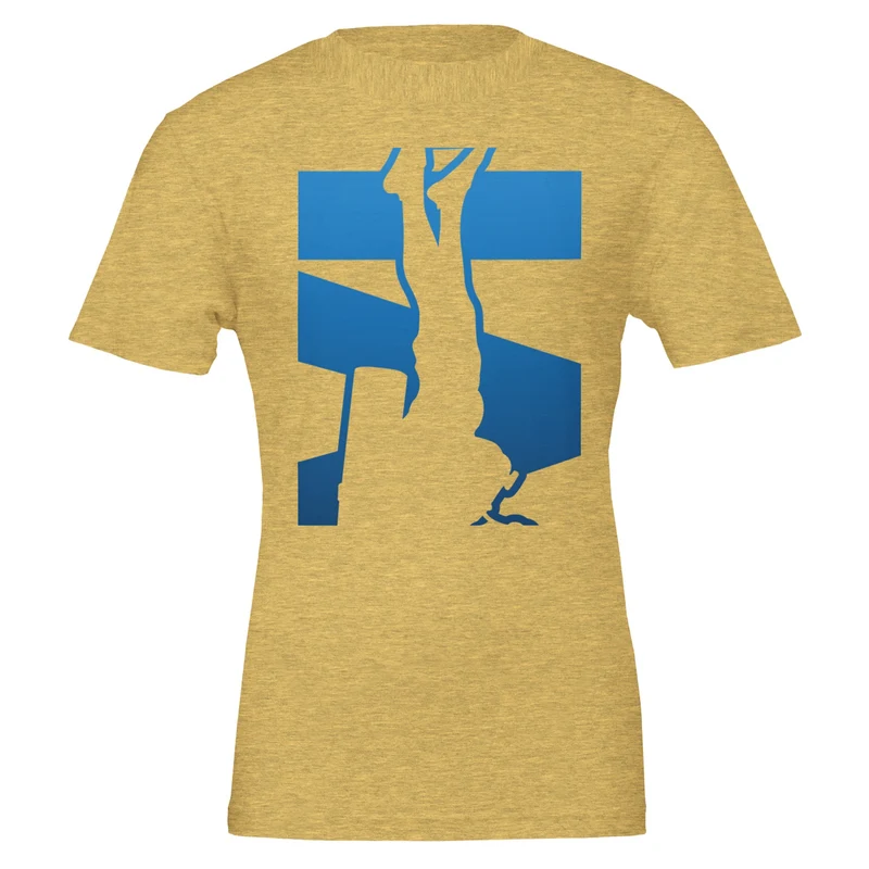 Premium Unisex T-Shirt "Just Dive" - Bold Blue Dive Silhouette for Water Lovers