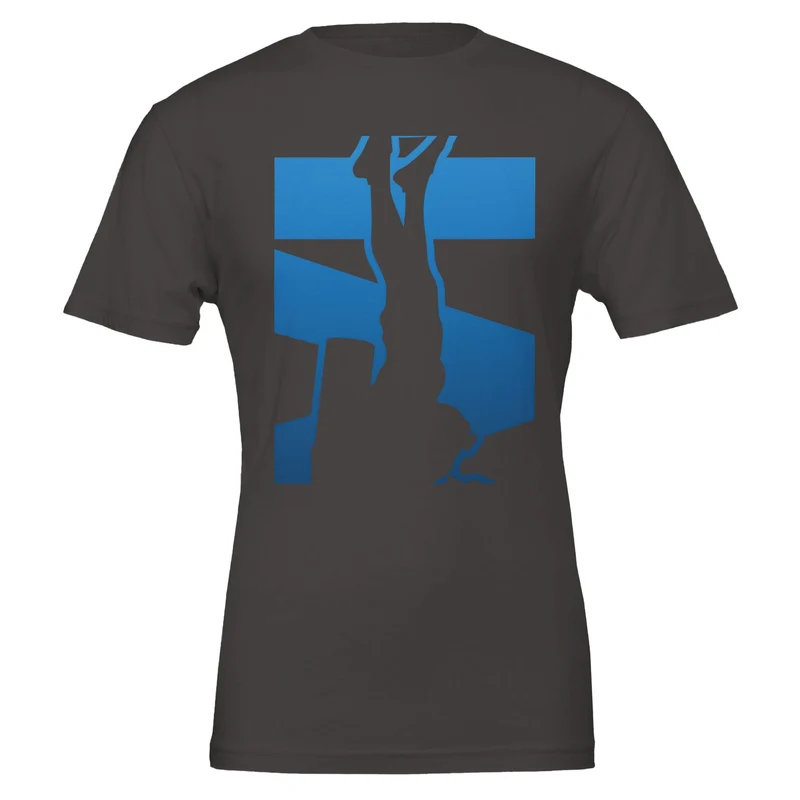 Premium Unisex T-Shirt "Just Dive" - Bold Blue Dive Silhouette for Water Lovers
