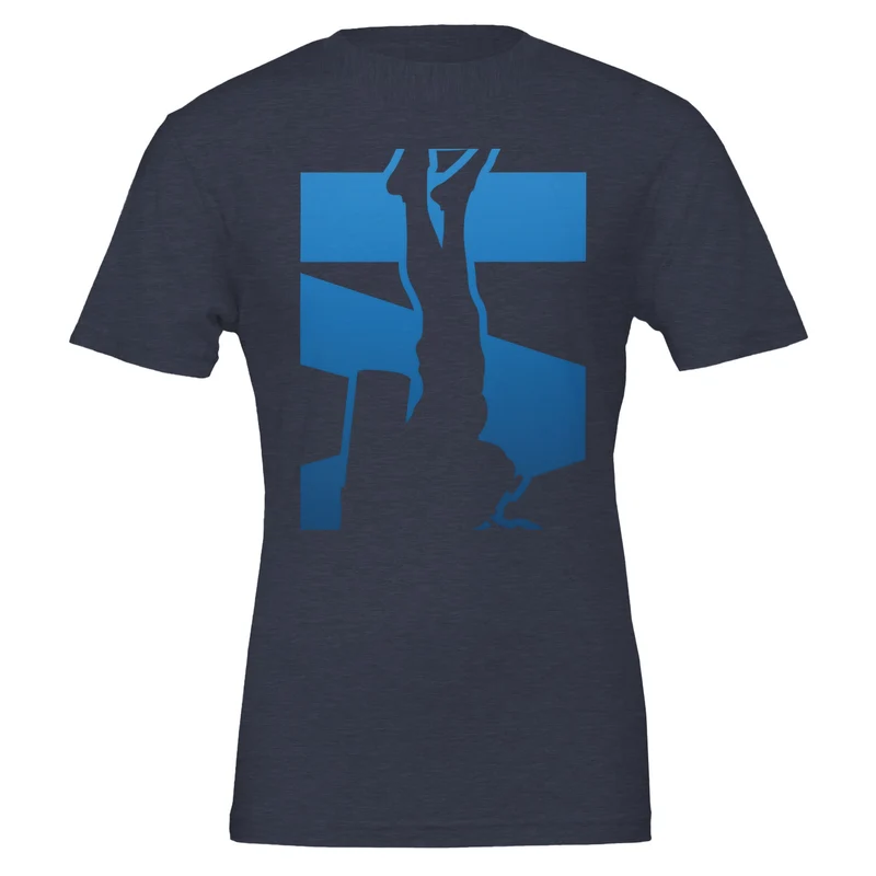 Premium Unisex T-Shirt "Just Dive" - Bold Blue Dive Silhouette for Water Lovers