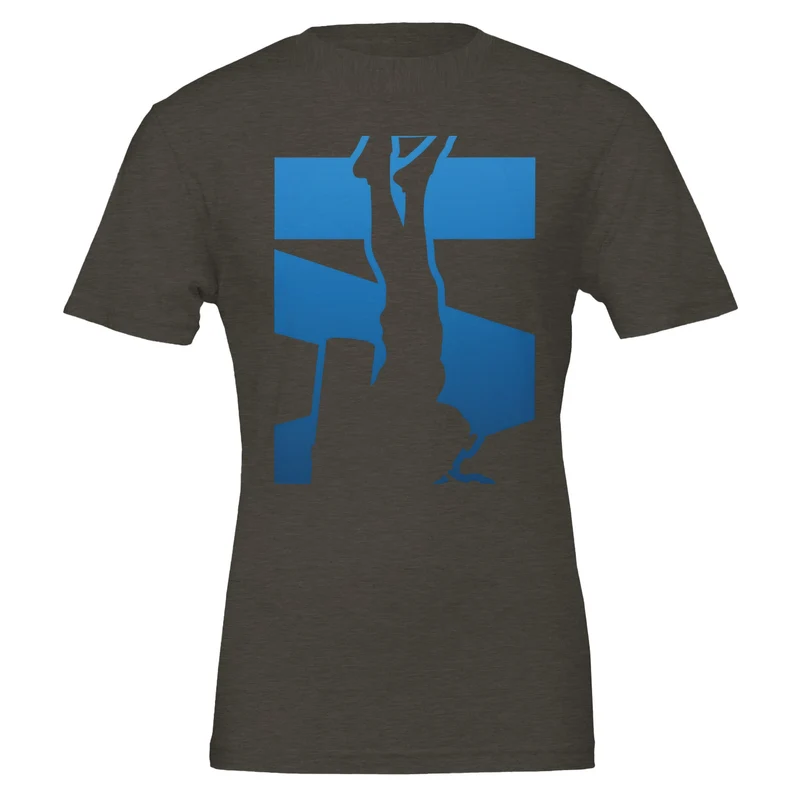 Premium Unisex T-Shirt "Just Dive" - Bold Blue Dive Silhouette for Water Lovers