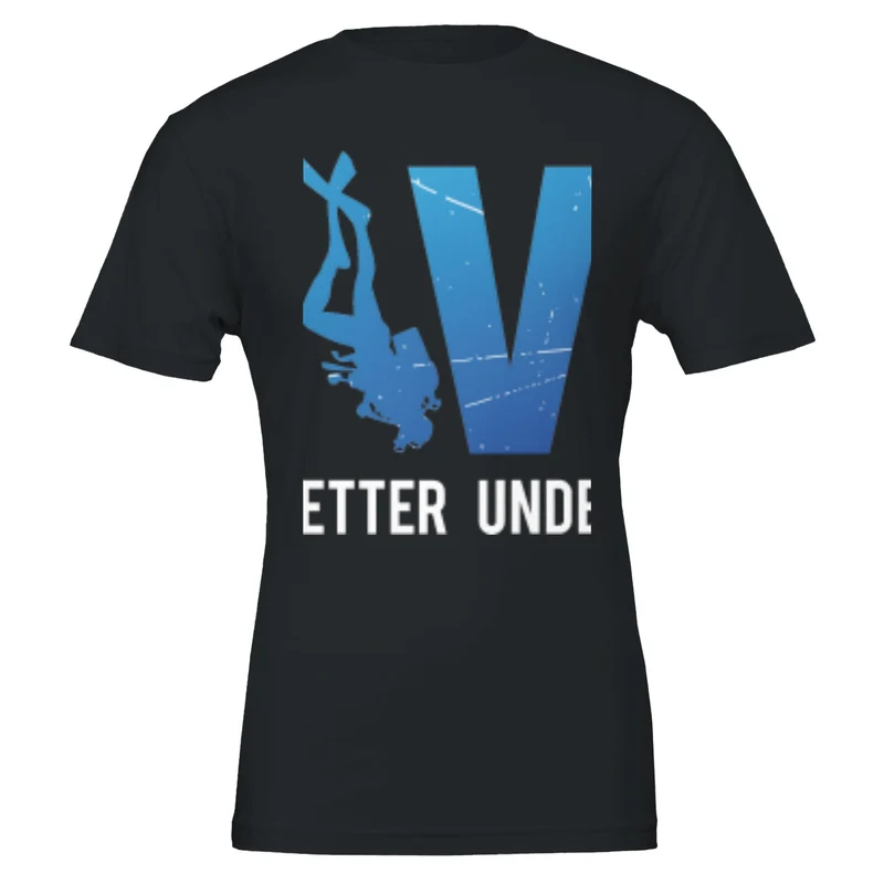 Premium Unisex T-Shirt "Just Dive" - Feel Better Underwater, Soft & Sustainable Comfort in Multiple Hues