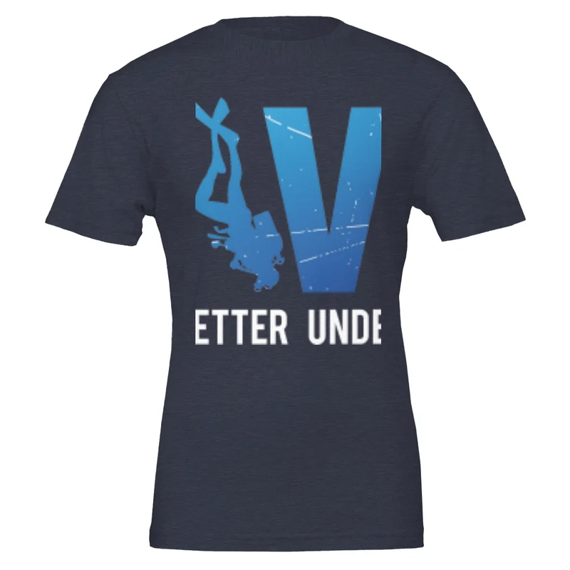 Premium Unisex T-Shirt "Just Dive" - Feel Better Underwater, Soft & Sustainable Comfort in Multiple Hues