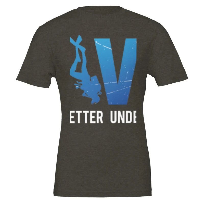 Premium Unisex T-Shirt "Just Dive" - Feel Better Underwater, Soft & Sustainable Comfort in Multiple Hues