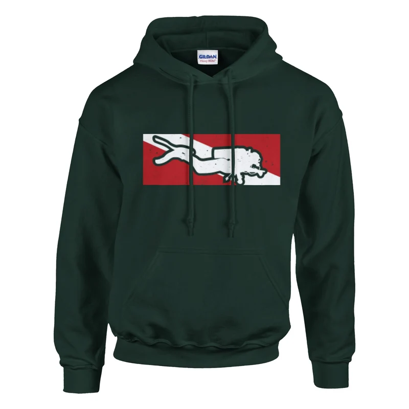 DIVE Hoodie: Taucher Kapuzenpullover mit Statement-Logo – Entdecke 13 Farben & deine perfekte Größe!