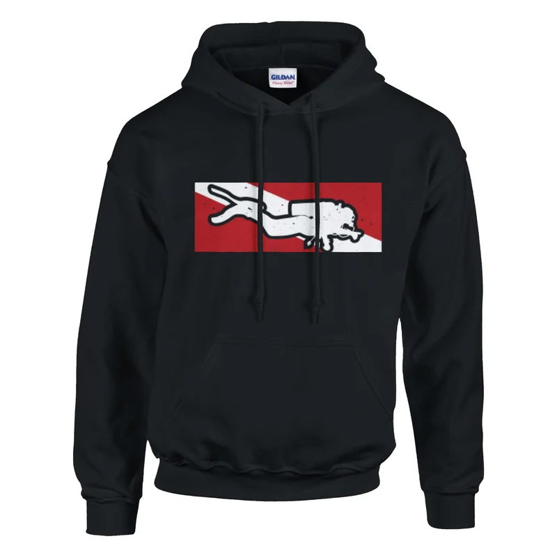 DIVE Hoodie: Taucher Kapuzenpullover mit Statement-Logo – Entdecke 13 Farben & deine perfekte Größe!