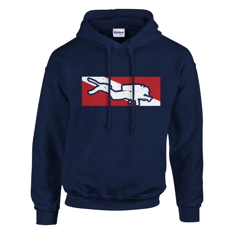 DIVE Hoodie: Taucher Kapuzenpullover mit Statement-Logo – Entdecke 13 Farben & deine perfekte Größe!