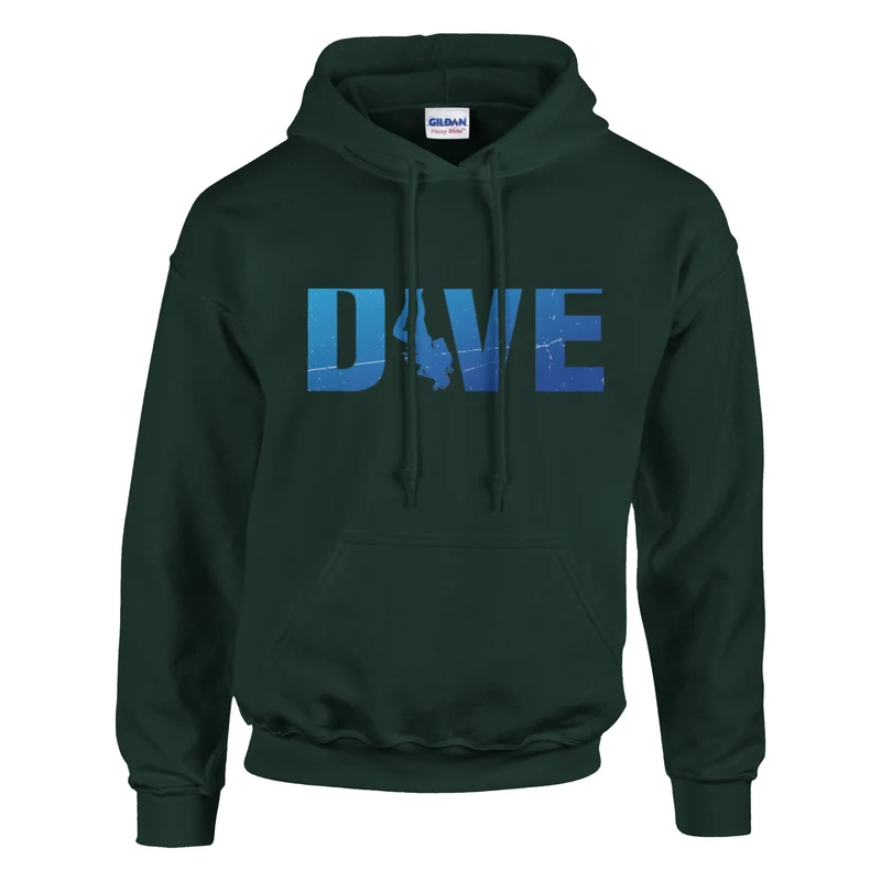 DIVE Hoodie: „I Feel Better Underwater" – Bequemer Taucher Kapuzenpullover mit Logo in vielen Farben
