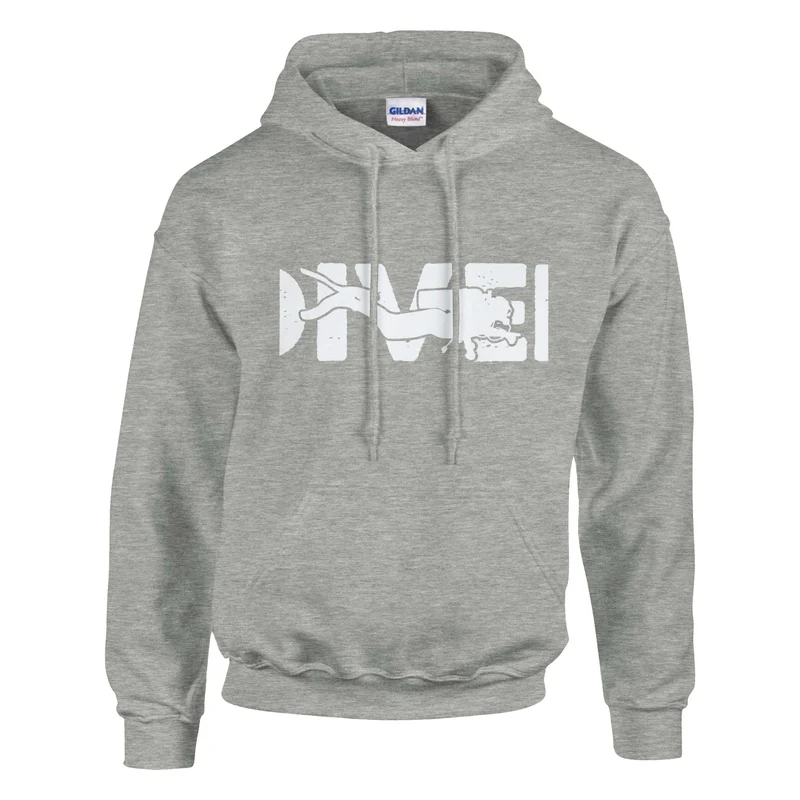 DIVE Hoodie für Taucher – Bequemer Kapuzenpullover mit Logo in vielen Farben & Größen
