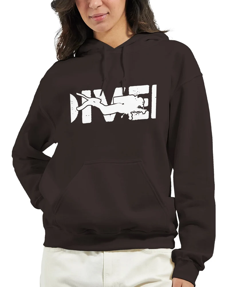 DIVE Hoodie für Taucher – Bequemer Kapuzenpullover mit Logo in vielen Farben & Größen