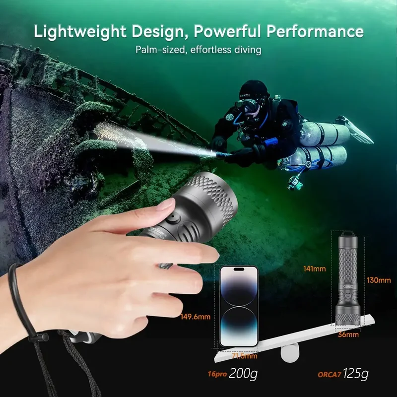 OrcaTorch Orca 7 Tauchlampe/ Backuplampe