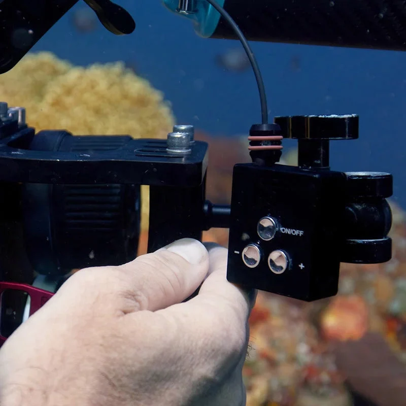 Divevolk - Fernbedienung mit 2 Stück Glasfaserkabel für SL50/SL120 Videoleuchte