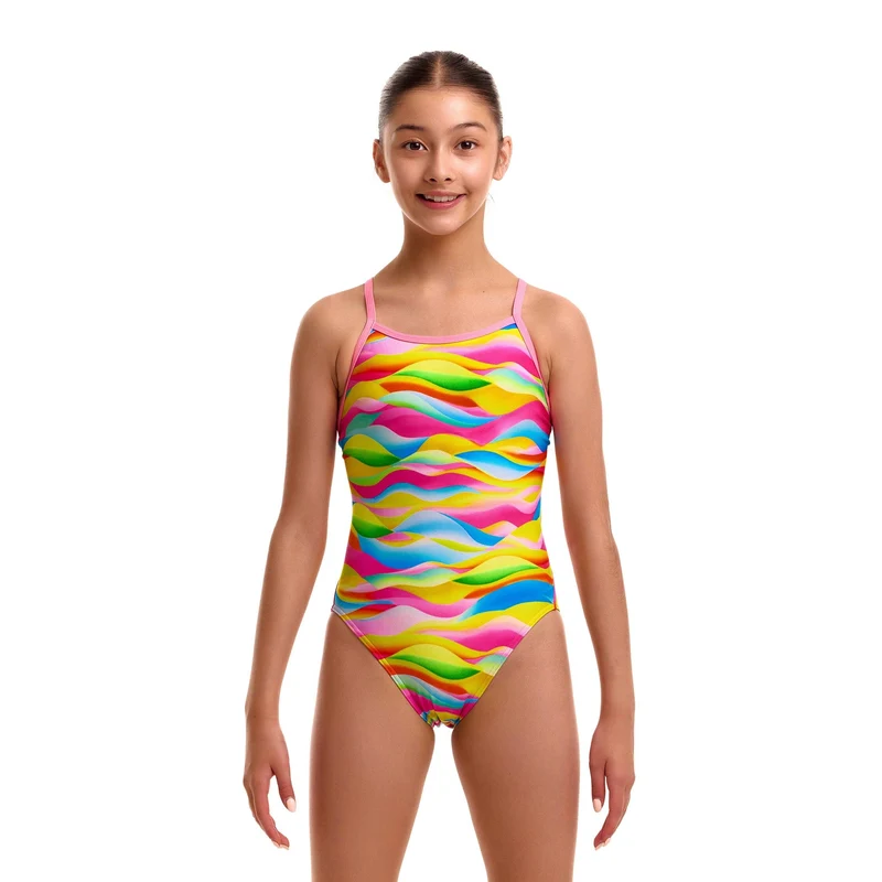 Funkita Maybe Wavy Single Strap Girls Swimsuit
