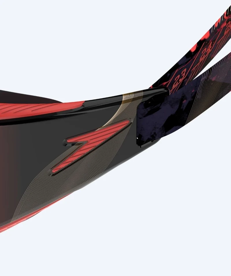 Speedo Elite Schwimmbrillen - Fastskin Hyper Elite Mirror - Schwarz/Rot (Gold Scheiben)