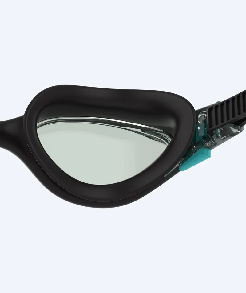 Speedo Schwimmbrillen mit Sehstärke für Kurzsichtige Erwachsene - (-1.5) – (-6.0) - Biofuse 2.0 - Schwarz/Grau (Smoke Scheiben)