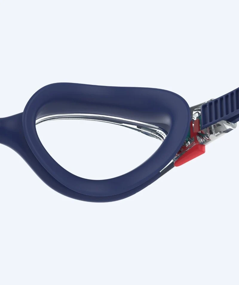 Speedo Schwimmbrillen mit Sehstärke für Kurzsichtige Erwachsene - (-1.5) – (-6.0) - Biofuse 2.0 - Dunkelblau/Klar