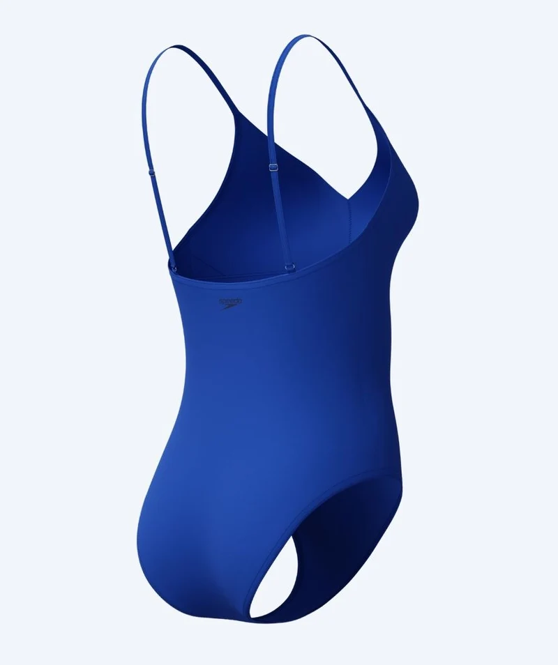 Speedo Badeanzug für Damen - Solid V-Neck - Blau